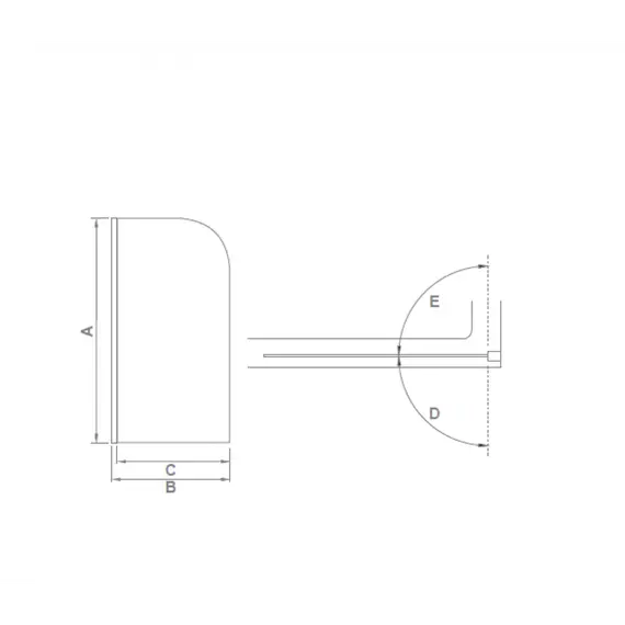 Шторка для ванны Good Door SCREEN H/H-HT-CH/CB  80*140