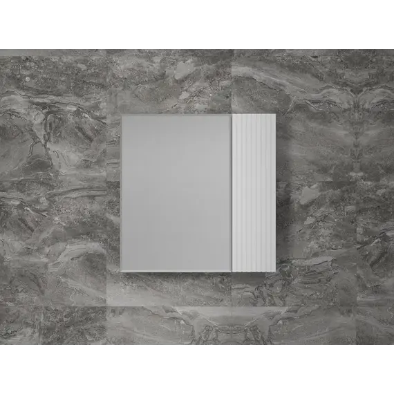 Зеркальный шкаф «Стокгольм»  белый рифленый софт