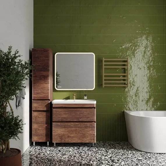 Тумба напольная с раковиной Style Line Атлантика , старое дерево