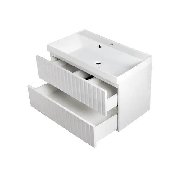 Тумба подвесная ACWEN Элеганс  белый матовый с раковиной