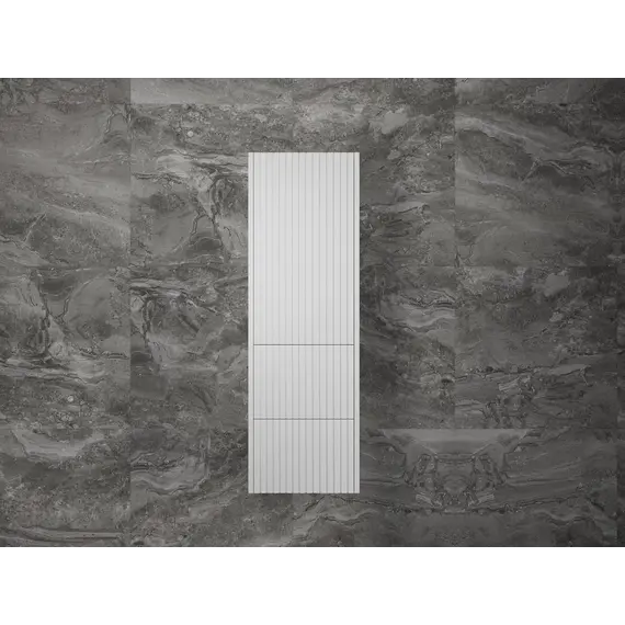 Пенал «Стокгольм» 360 см подвесной 2 ящика белый рифленый софт