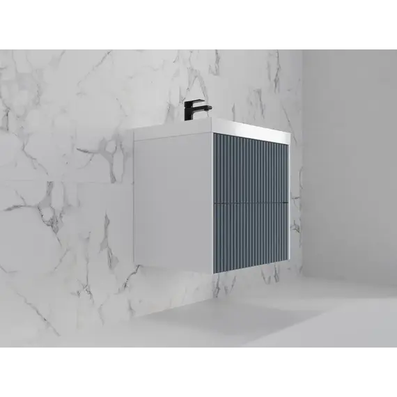 Тумба подвесная "Стокгольм "с раковиной Classic , (2 ящ.) графит софт, PUSH