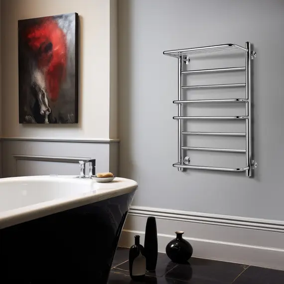 Полотенцесушитель Secado Верона 2 с полочкой,  электрический L/R хром