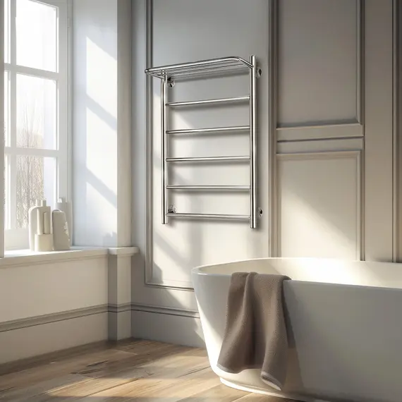 Полотенцесушитель Secado Триада 1 СП , с полочкой , электрический L/R хром