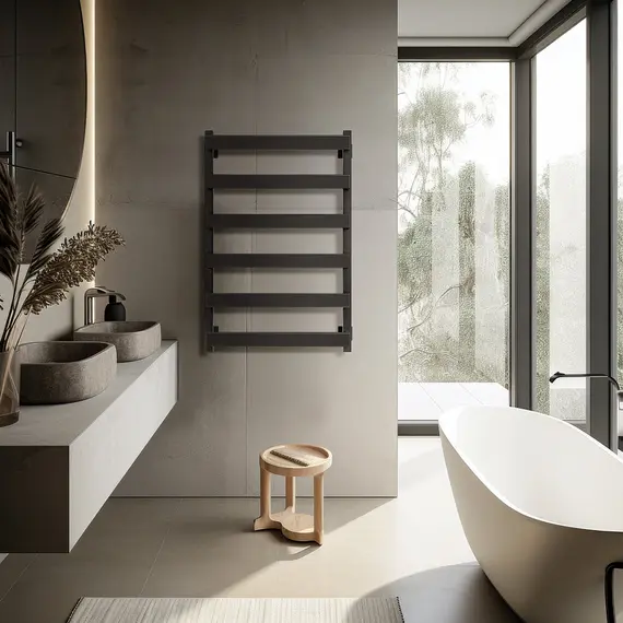 Полотенцесушитель Secado Кродо  электрический L/R черный матовый