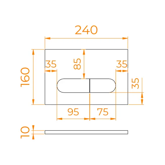 Кнопка слива RGW SWH-06W