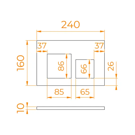 Кнопка слива RGW SWH-09Gb