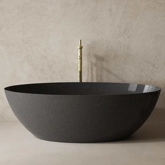 Карбоновая ванна ABBER Karbon AK9002-1.8 черная  180х85