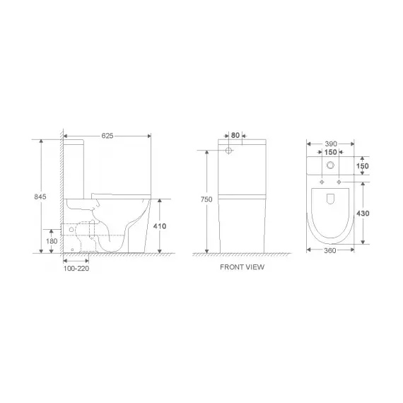 WW SALZBACH 001 GL-WT Унитаз компакт белый глянец