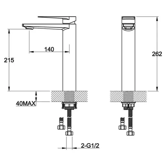 Смеситель для накладных BelBagno CARIN CAR-LMC-CRM