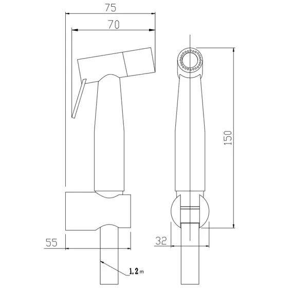 Лейка для гиг. душа BelBagno BB-IFS1-IN