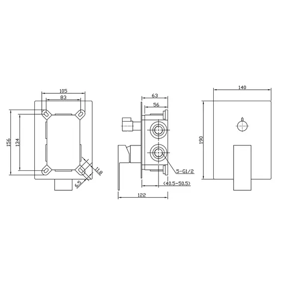 Встраиваемый смеситель BelBagno ROMANO ROM-VDI-CRM