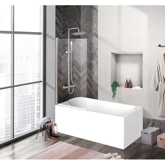 Душевая шторка на ванну BelBagno UNO-V-1-/C-Cr