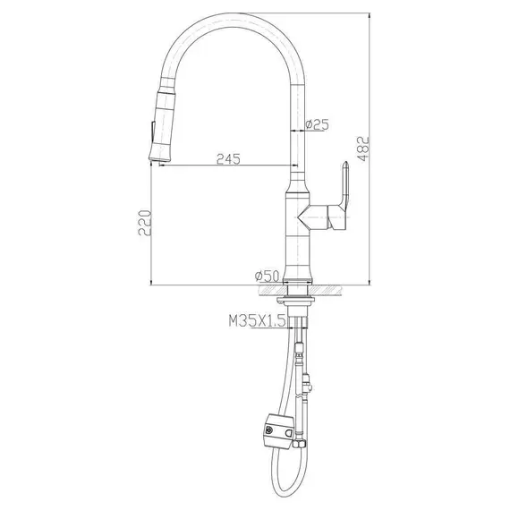 Смеситель для кухни BelBagno BB-LAM38-IN