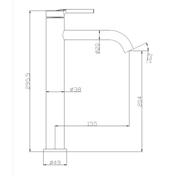 Смеситель для накладных раковин BelBagno ETNA ETN-LMC2-IN