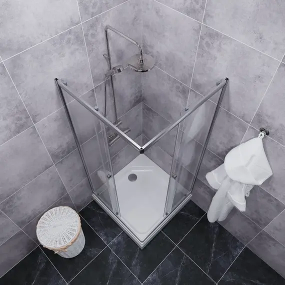 Душевое ограждение Triton "ВЕНТА-ХРОМ" , низкий поддон