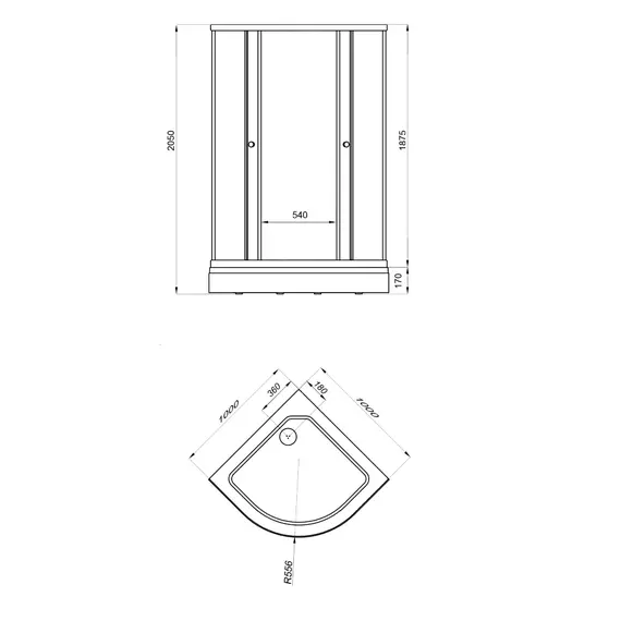 Душевое ограждение  Triton МОЗАИКА А (низкий поддон)