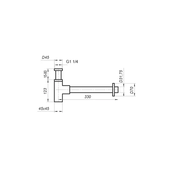 Сифон для раковины BelBagno BB-SMQ2-01
