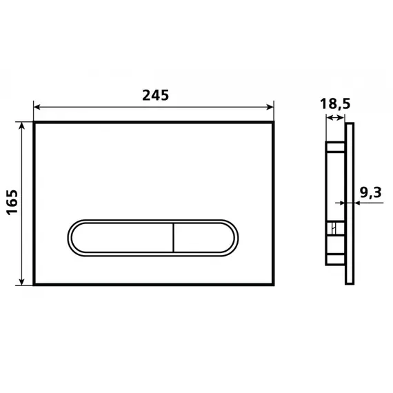 Кнопка смыва  ESBANO OVL-17MC
