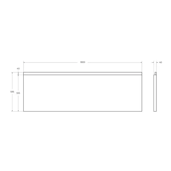 Передняя панель CEZARES PLANE-180-SCR-W37 180х80,180х90