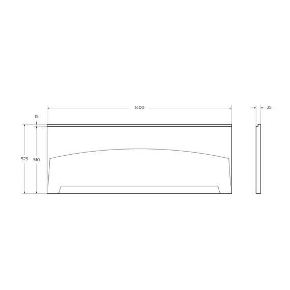 Передняя панель CEZARES ECO-140-SCR-W37 140х70