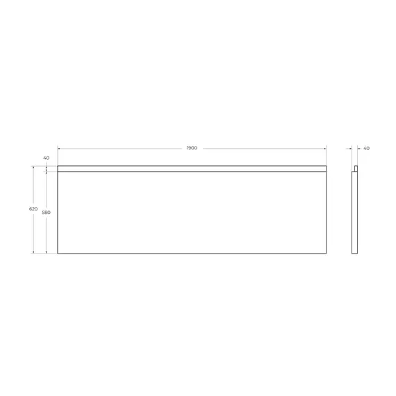 Передняя панель для акриловой ванны CEZARES PLANE_DUO-190-SCR-W37