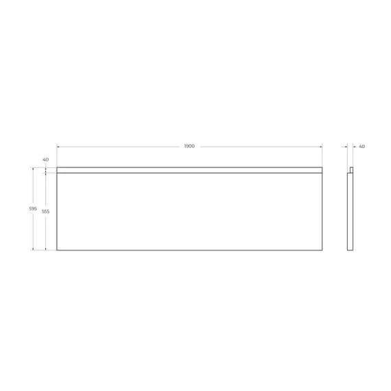 Передняя панель  CEZARES PLANE-190-SCR-W37 190х80, 190х90