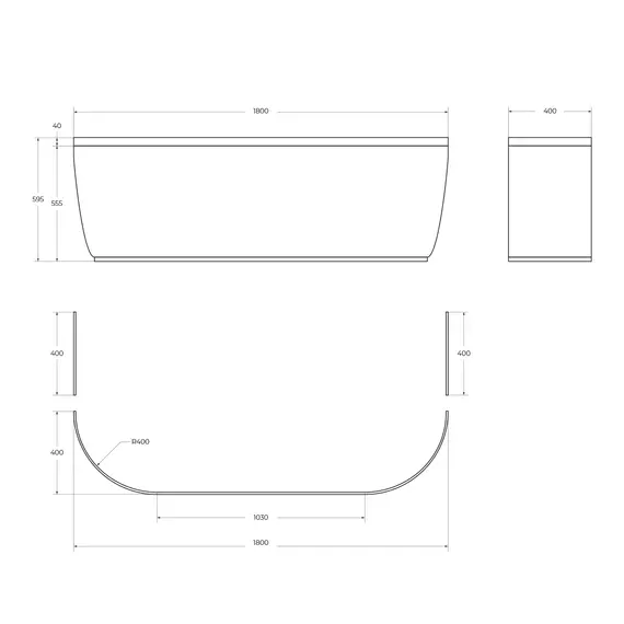 Передняя панель для акриловой ванны CEZARES METAURO-wall-180-SCR-W37