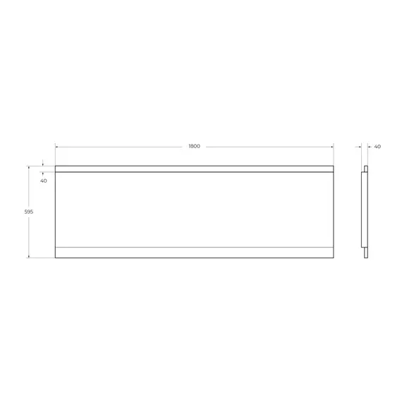 Передняя панель CEZARES EM-180-SCR-W37 180х80