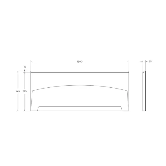 Передняя панель  с комплектом крепежа для установки на каркасе ECO-130-F-SCR-W37 130х70
