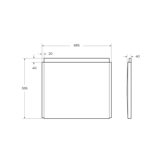 Боковая панель  с крепежом CEZARES EMP-F-70-SP-W37 120х70,130х70,140х70,150х70,160х70,170х70