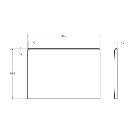Боковая панель с крепежом CEZARES PLANE-F-90-SP-W37 180х90, 190х90, 200х90