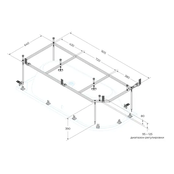 Металлический каркас CEZARES METAURO CORNER-MF
