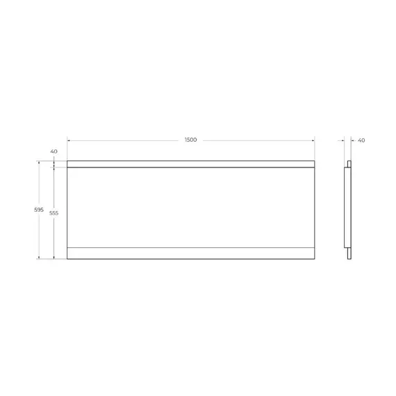 Передняя панель  с комплектом крепежа для установки на каркасе EMP-150-F-SCR-W37 150х70