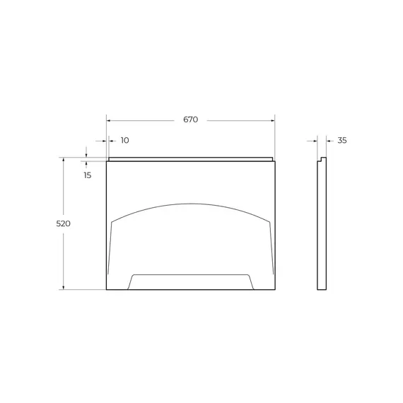 Боковая панель для акриловой ванны с крепежом CEZARES ECO-F-70-SP-W37