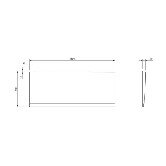 Боковая панель для акриловой ванны CEZARES PLANE_DUO-145-SP-R-W37