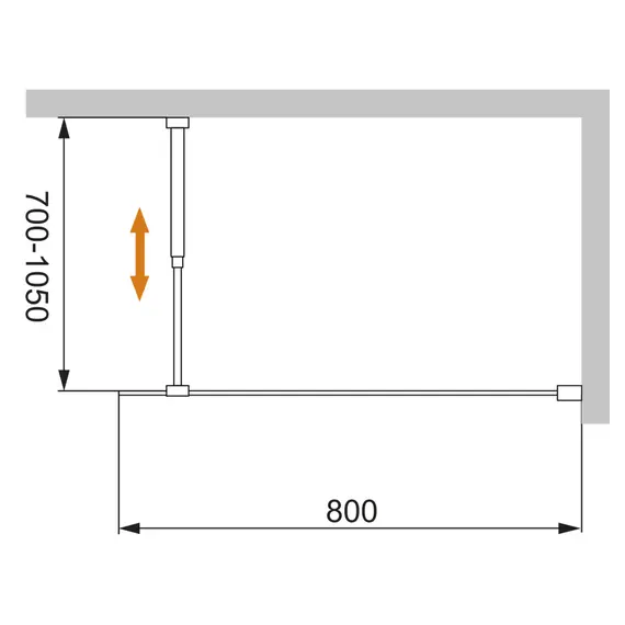 Душевая перегородка CEZARES LIBERTA-L-1-C-Cr