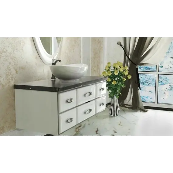 Тумба VELVEX OLIVIA 110 белая со столешницей