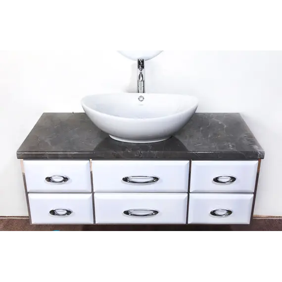 Тумба VELVEX OLIVIA 110 белая со столешницей