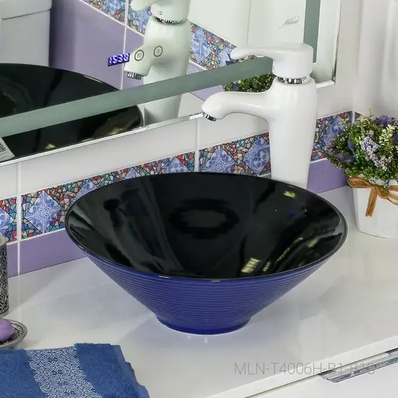 Раковина накладная Melana mln-7020-b1+b18 (t4006hb1+b18 )