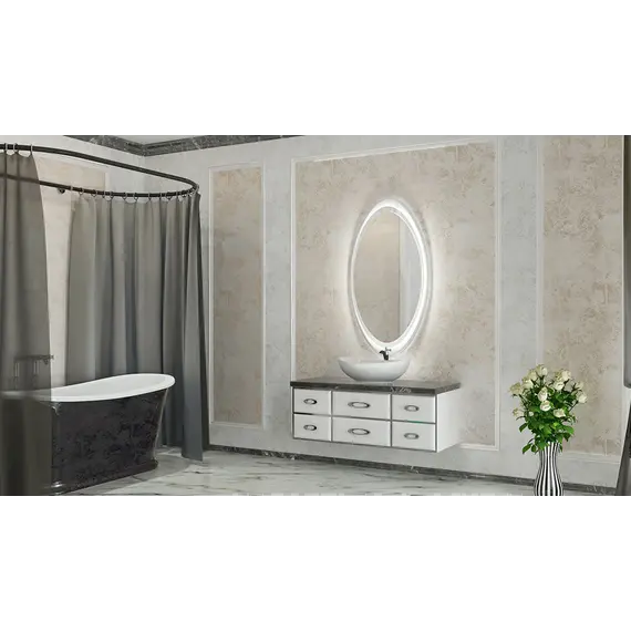 Тумба VELVEX OLIVIA 110 белая со столешницей