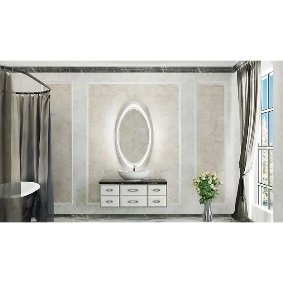 Тумба VELVEX OLIVIA 110 белая со столешницей