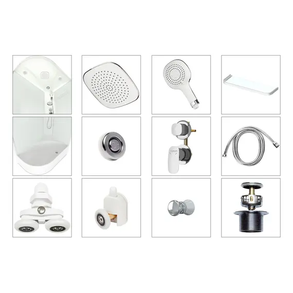 Душевая кабина DOMANI-Spa Delight 128 высокий поддон 120х80 см правый угол