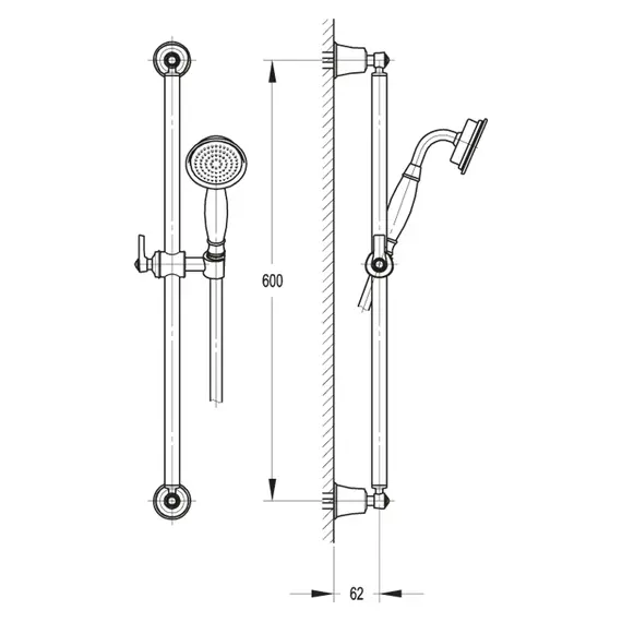 Душевой гарнитур CEZARES LIBERTY-F-SD-01