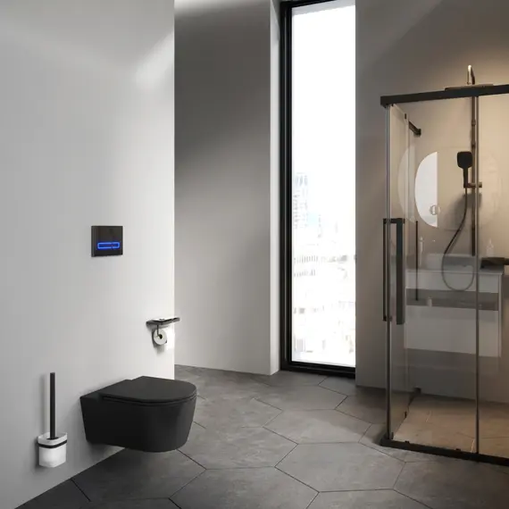 AM.PM  Func подвесной унитаз 54 см FlashClean с сиденьем микролифт, черн мат