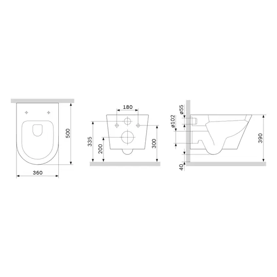 AM.PM Sense подвесной унитаз FlashClean с сиденьем микролифт
