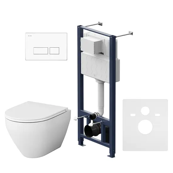 AM.PM Инсталл с клав Pro S белый с подв унит Spirit V2.0 FlashClean с сид м/л