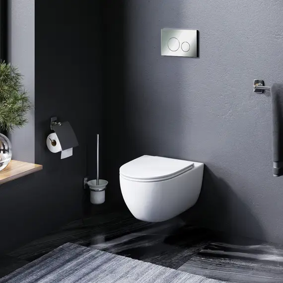 AM.PM Комплект инсталляция с клав Pro L глянц хром с подв унит Awe FlashClean с сид м/лифт