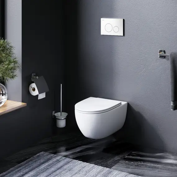 AM.PM Комплект инсталляция с клав Pro L белый с подвесным унитазом Awe FlashClean с сид м/л