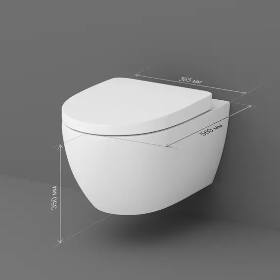 Унитаз подвесной AM.PM Awe C111738WH c сиденьем микролифт, белый